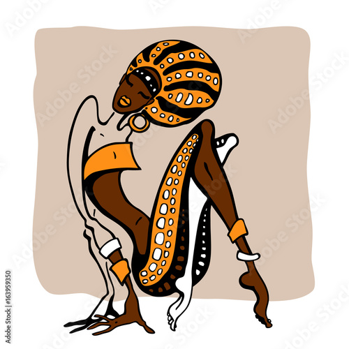 African woman in ethnic style