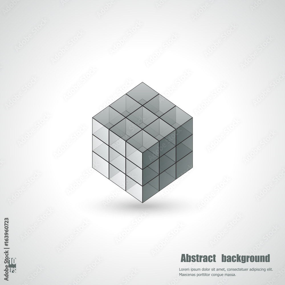 Abstract background with 3d cubes. Eps10 Vector illustration Abstract background with 3d cubes. Eps10 Vector illustration