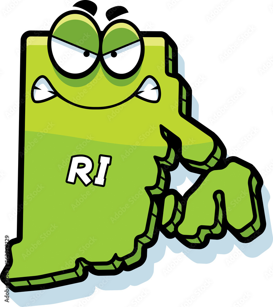 Obraz premium Cartoon Angry Rhode Island