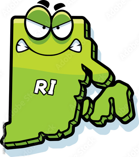 Cartoon Angry Rhode Island