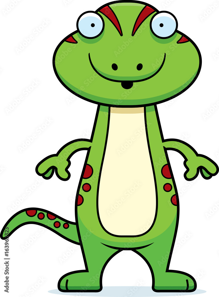 Fototapeta premium Surprised Cartoon Gecko