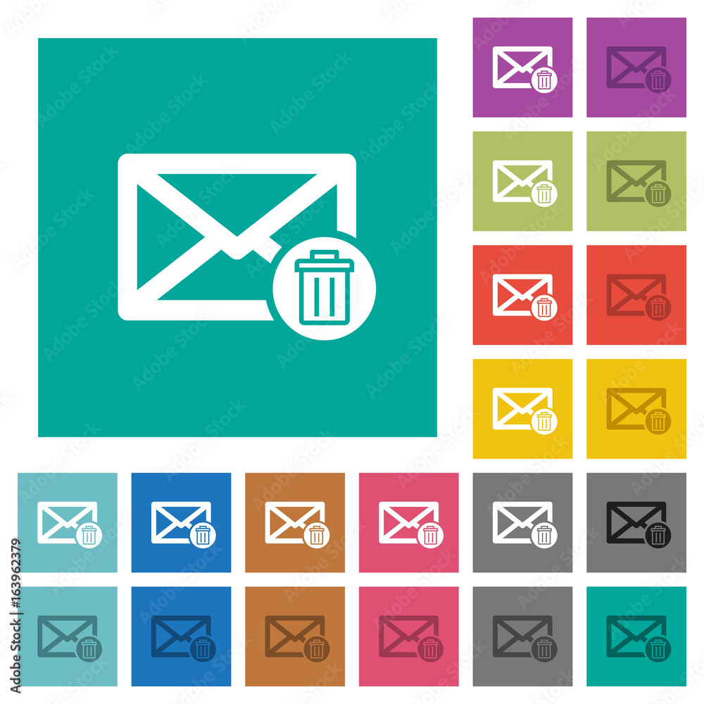 Draft mail square flat multi colored icons Draft mail square flat multi colored icons