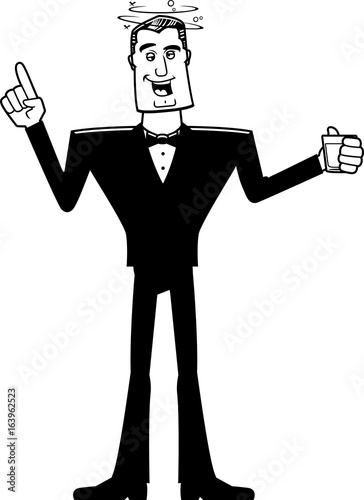 Drunk Cartoon Spy in Tuxedo