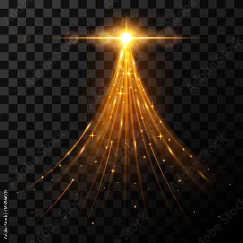 Star rise glowing effect