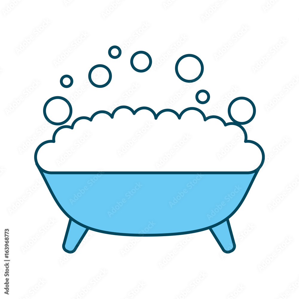 Tub with foam icon vector illustration design Tub with foam icon vector illustration design