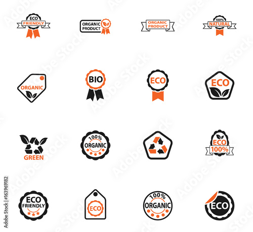 eco label icon set