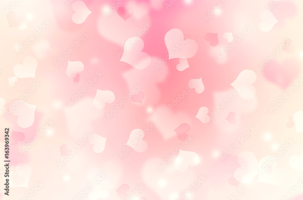Heart shaped bokeh pink blurred background. Heart shaped bokeh pink blurred background.