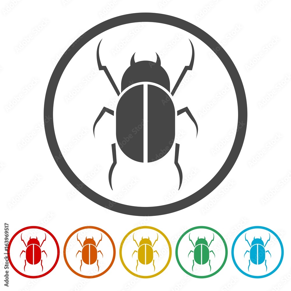 Insect Silhouette icons set - Illustration Insect Silhouette icons set - Illustration