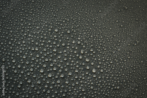 water drops on black background. Macro.