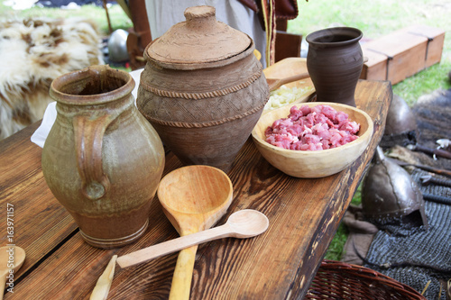 Fototapeta Naklejka Na Ścianę i Meble -  Clay pots and medieval pots