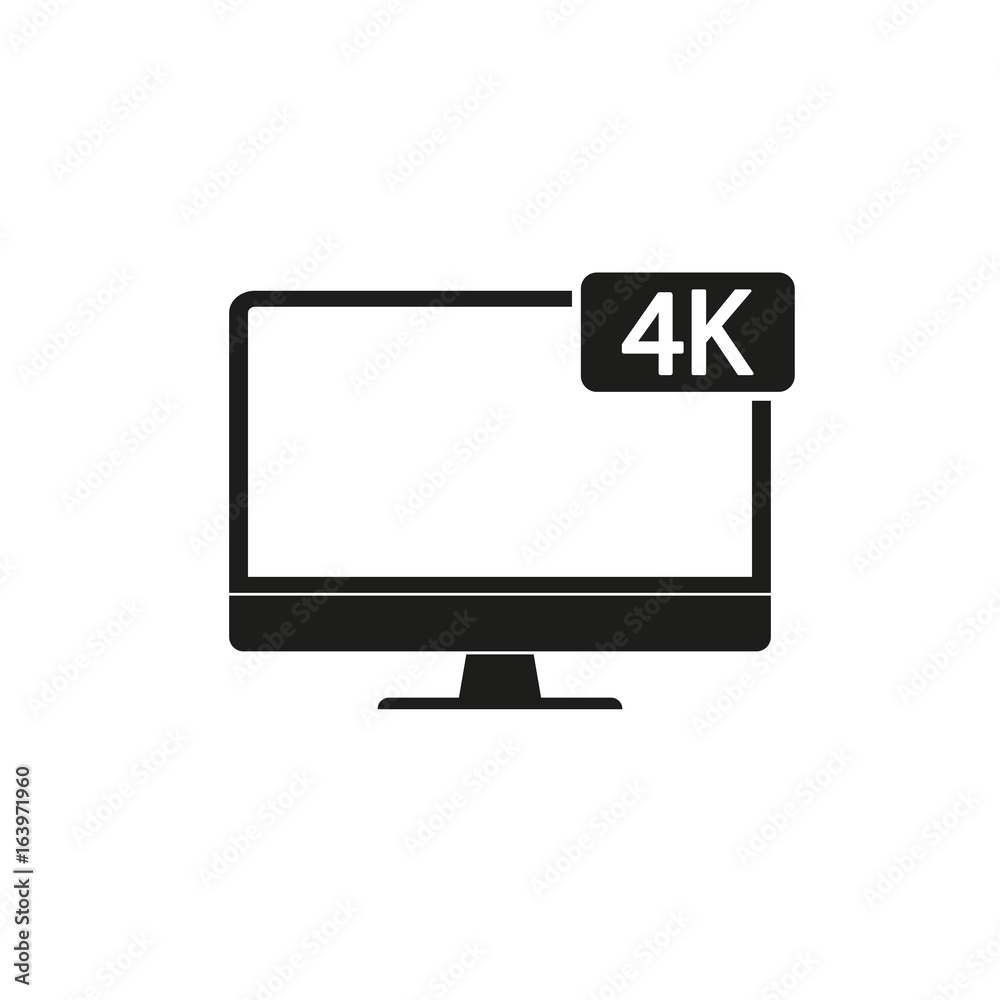 Monitor. 4k. Vector. Monitor. 4k. Vector.