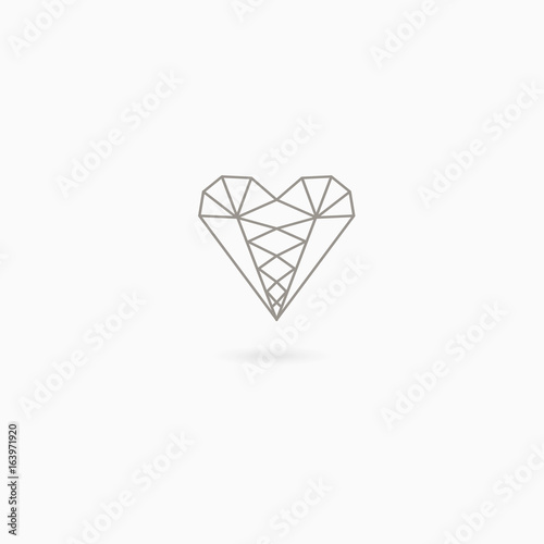 Free Download Simple linear heart - GFXLoad