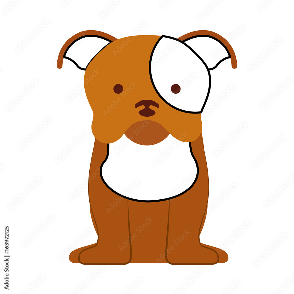 Fototapeta premium cute dog mascot icon vector illustration design