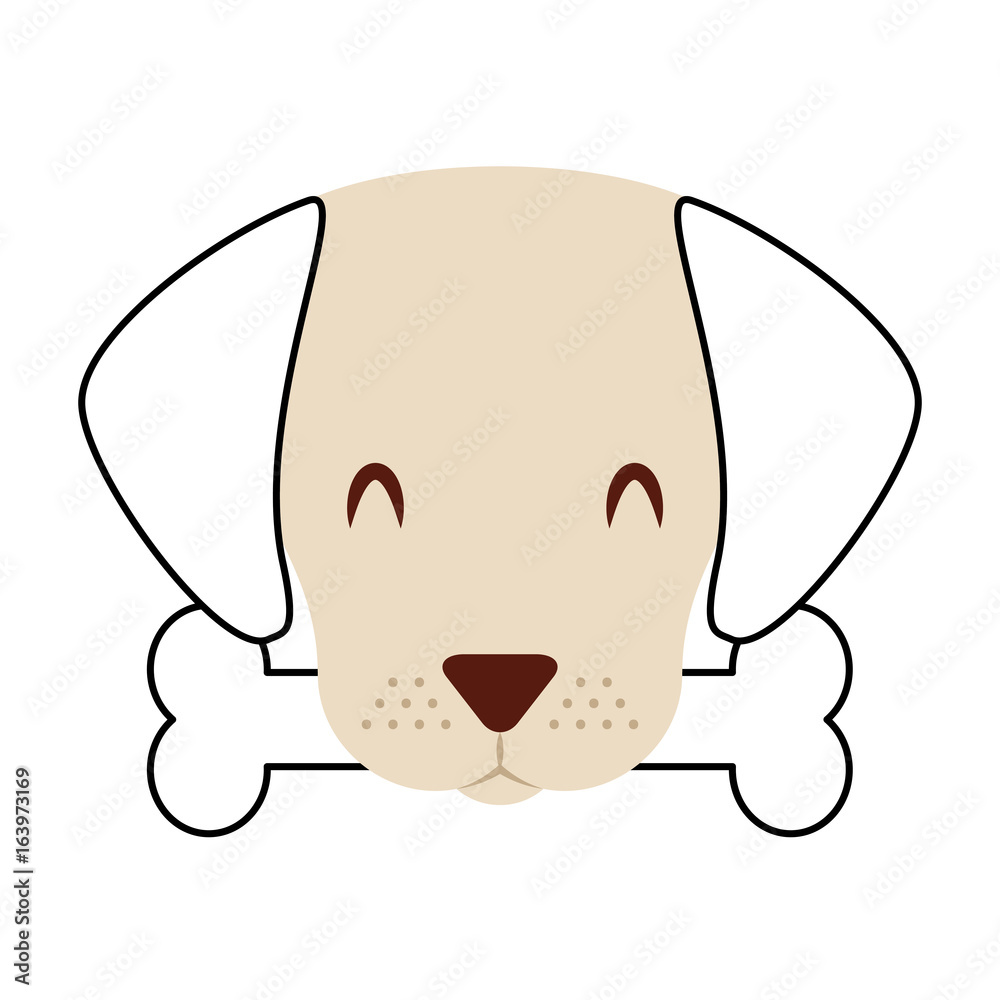 cute dog mascot with bone vector illustration design cute dog mascot with bone vector illustration design