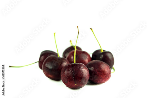 cherry on white background