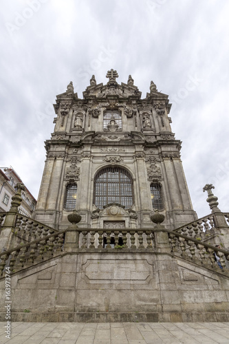 Facade of the Clerigos Church, is one famous panoramic viewpoint destination of Porto city.