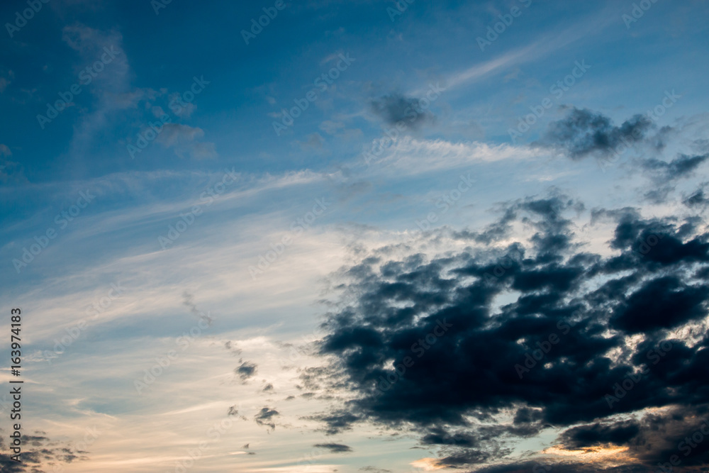 colorful dramatic sky with cloud at sunset colorful dramatic sky with cloud at sunset