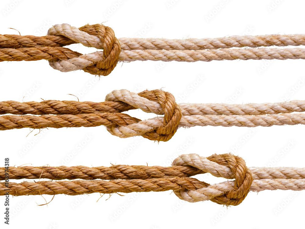 Three reef knots.