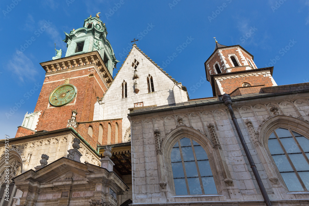 Clock Tower of the Wawel Cathedral in Krakow, Poland.