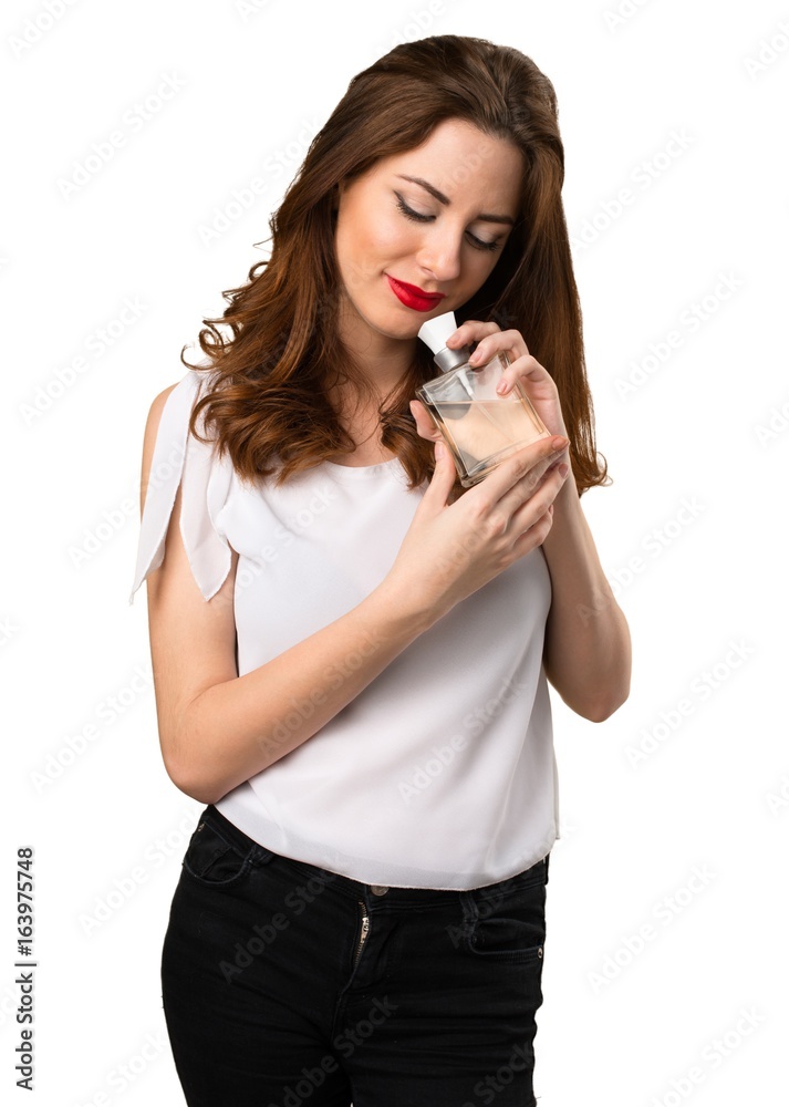 Beautiful young girl with a fragrance Beautiful young girl with a fragrance