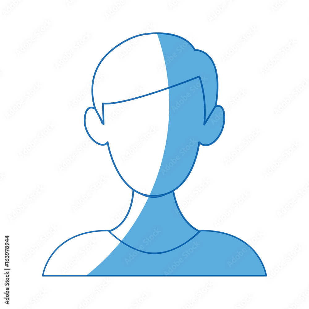 young man character front view portrait young man character front view portrait