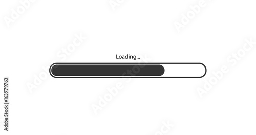 vector modern black loading bar on white background photo