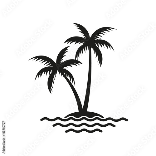 Palm tree logo. Vector.