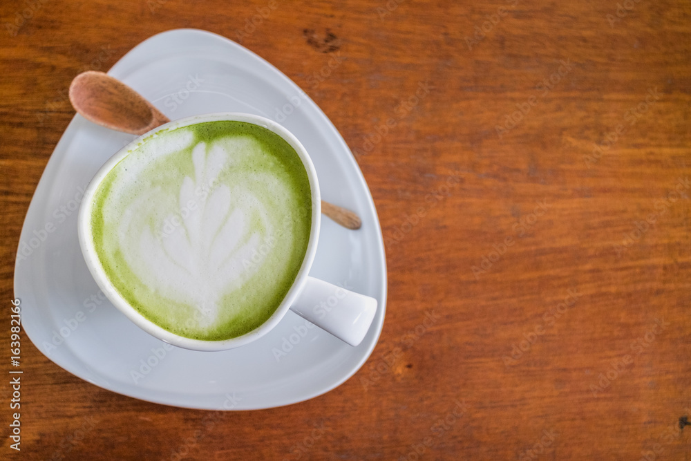 Green tea latte art Green tea latte art