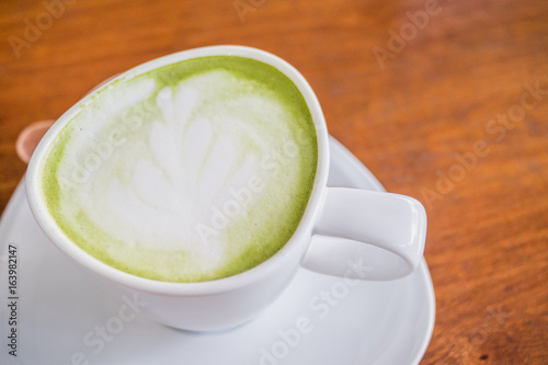 Green tea latte art 