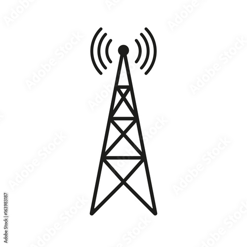 Radio tower icon. Vector.