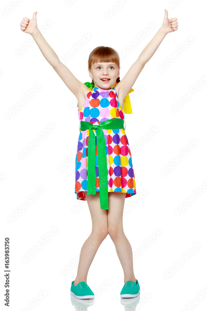 Little girl gesticulating. Little girl gesticulating.