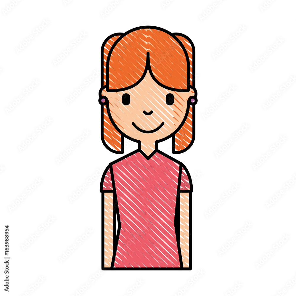 cute young girl avatar character vector illustration design cute young girl avatar character vector illustration design