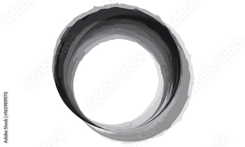 Black circle painted