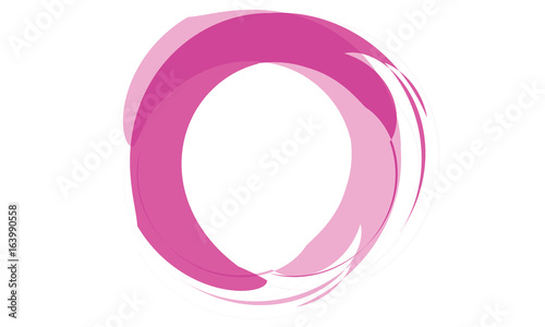 Pink magenta circle painted