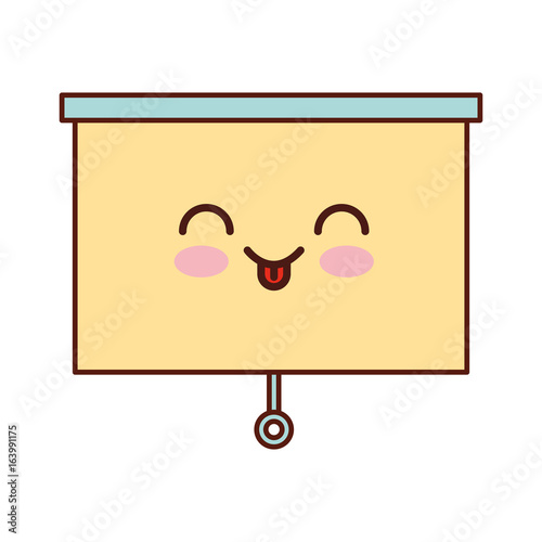 Window blind kawaii character vector illustration design