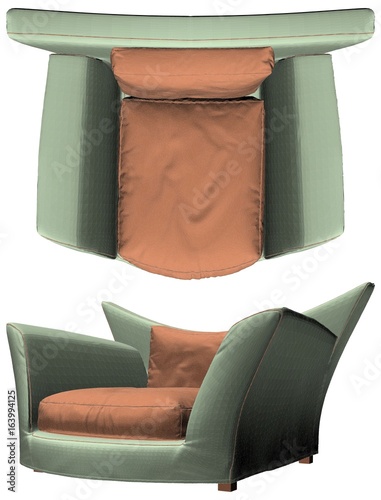Modern Armchair Isolated Illustration Vector 