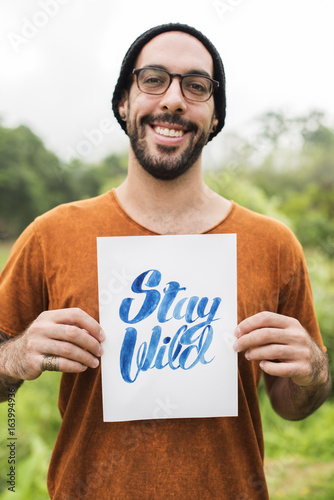 Stay Wild Word Aspiration Concept photo