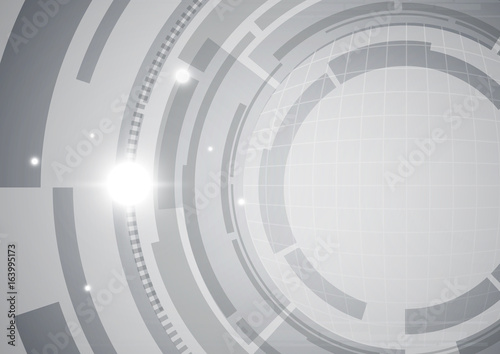Abstract technology circles vector background-2