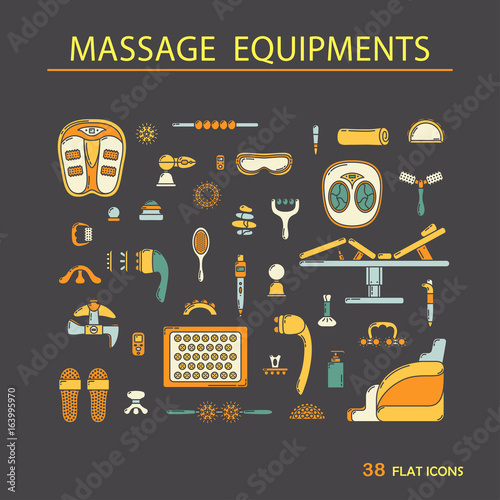 Massage appliance - Icon set photo