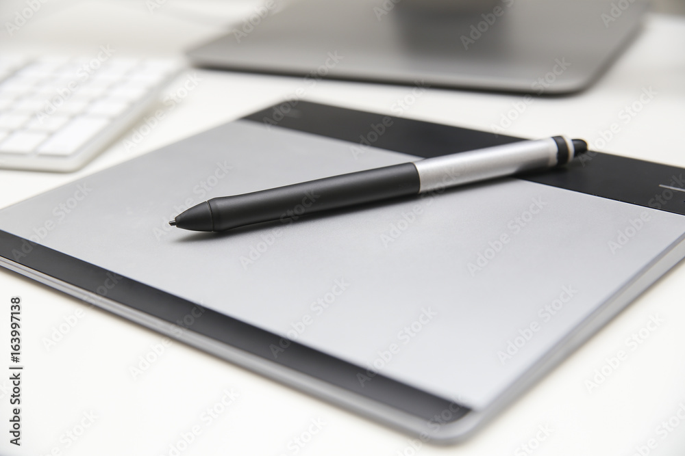 pen tablet on the desk pen tablet on the desk