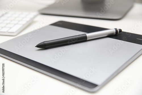 pen tablet on the desk