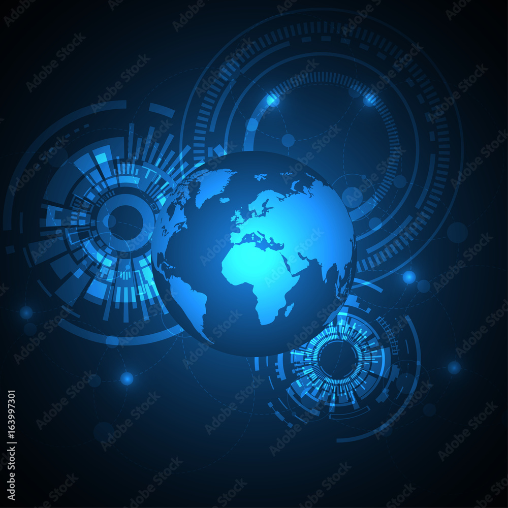 Obraz premium Vector abstract background technology concept.