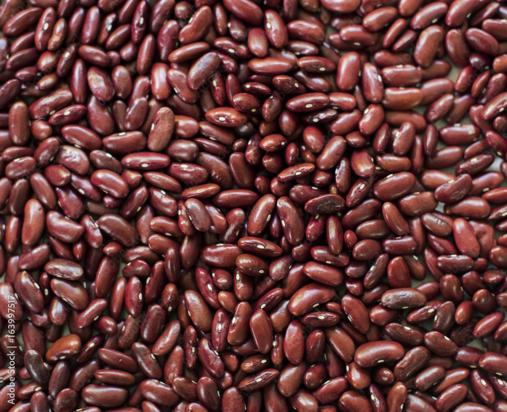 Closeup of red kidney bean seeds product Closeup of red kidney bean seeds product