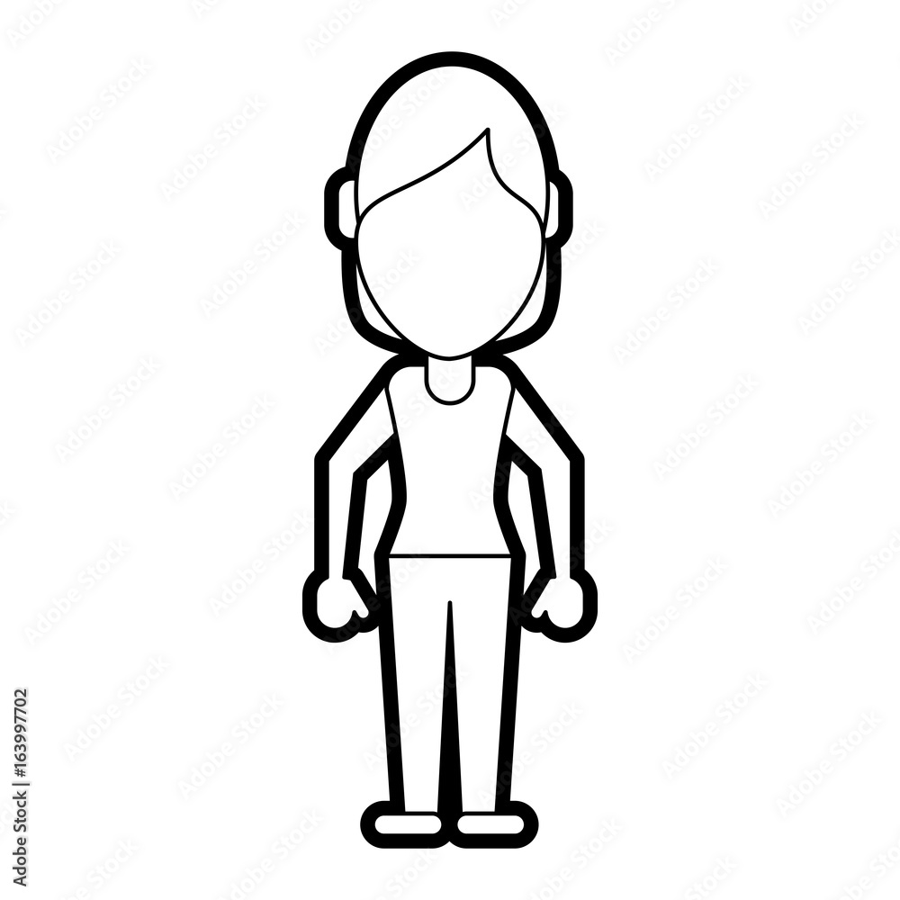 standing woman vector illustration standing woman vector illustration