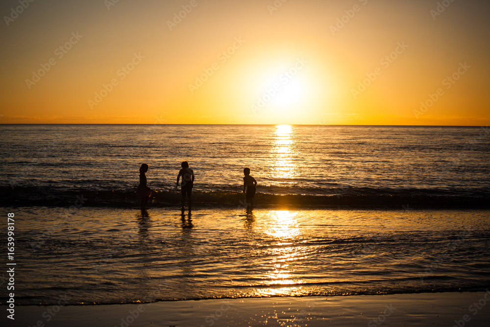 on the beach