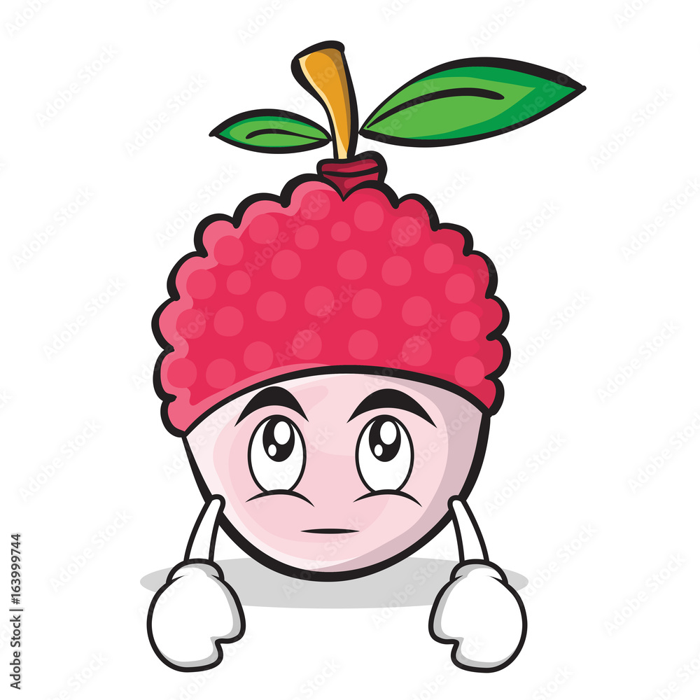 Eye roll face lychee cartoon character style Stock Vector | Adobe Stock