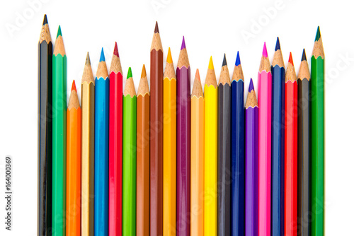 Color pencils isolated on a white background