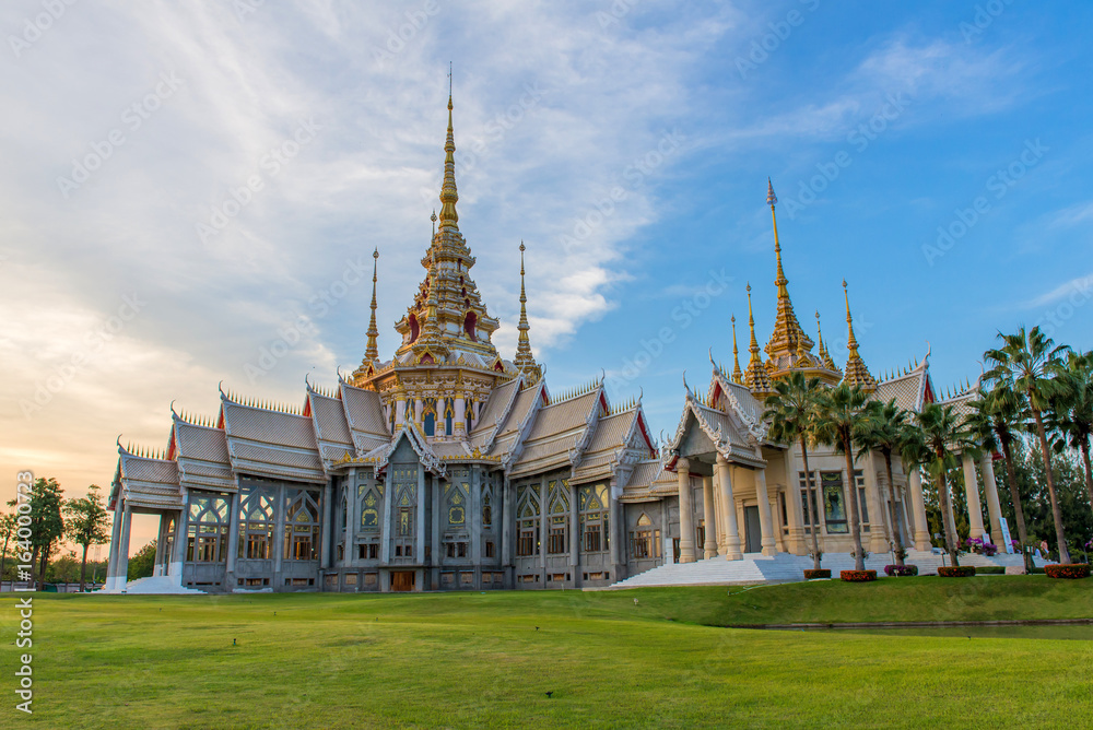 Naklejka premium Landmark of wat Thai, Beautiful temple in Thailand
