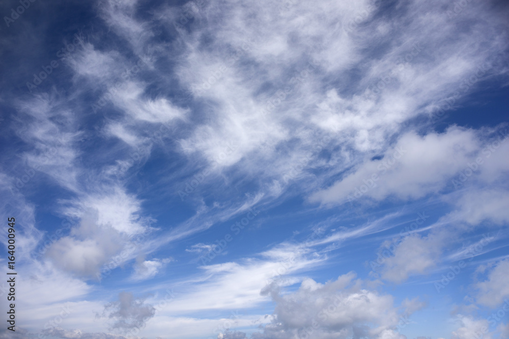 Fototapeta premium Cirrus clouds in Europe