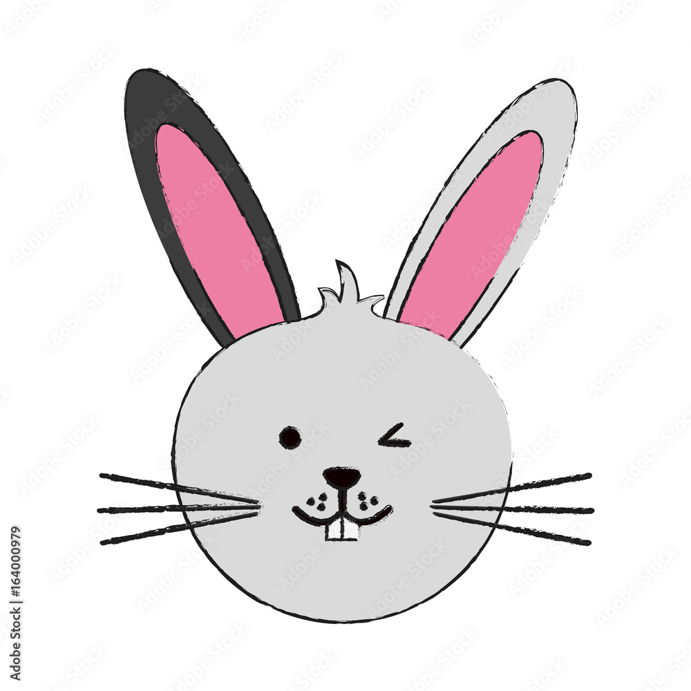 Fototapeta premium cute rabbit or bunny icon image